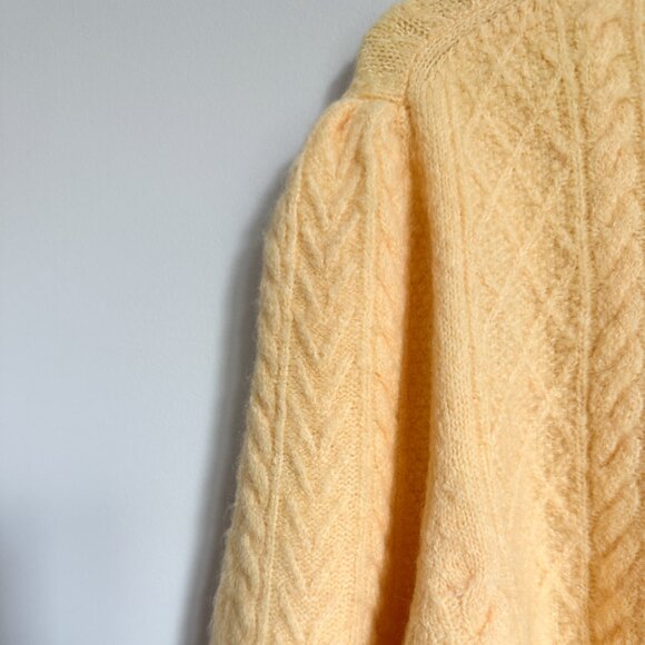J CREW Knit Puffed Sleeve Sweater - Womens - Yellow - XL - Picture 5 of 5
